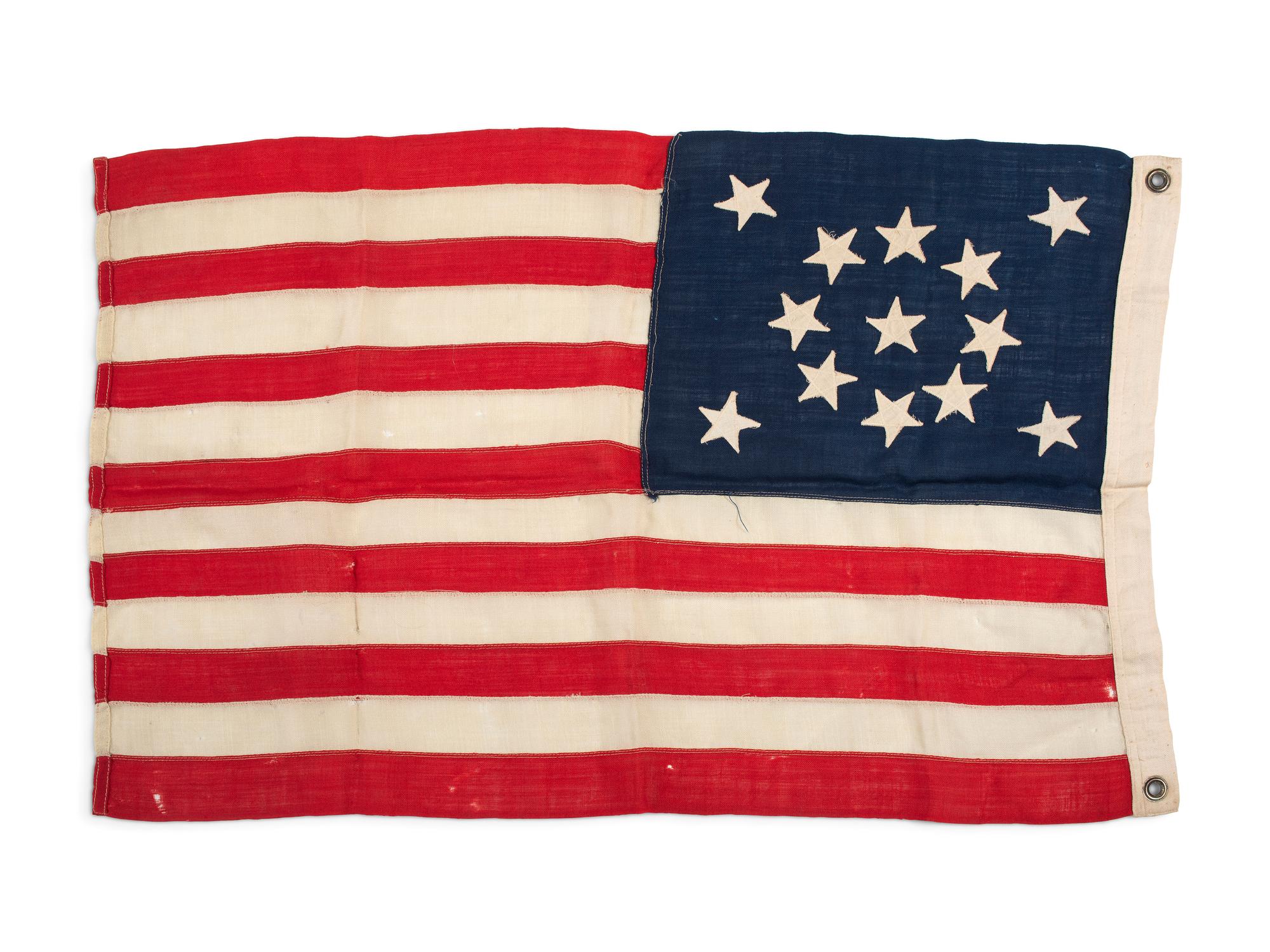 [FLAGS]. 13-star American Centennial flag. Ca 1876 or after.