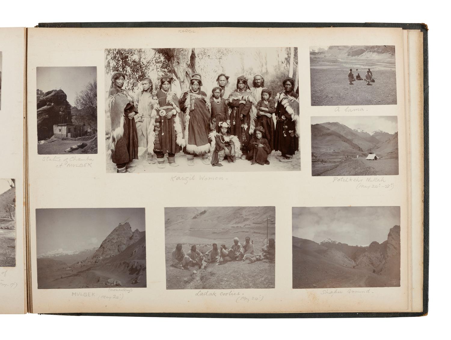[EARLY PHOTOGRAPHY]. 3 late 19th-early 20th century albums documenting travels abroad, incl. India.
