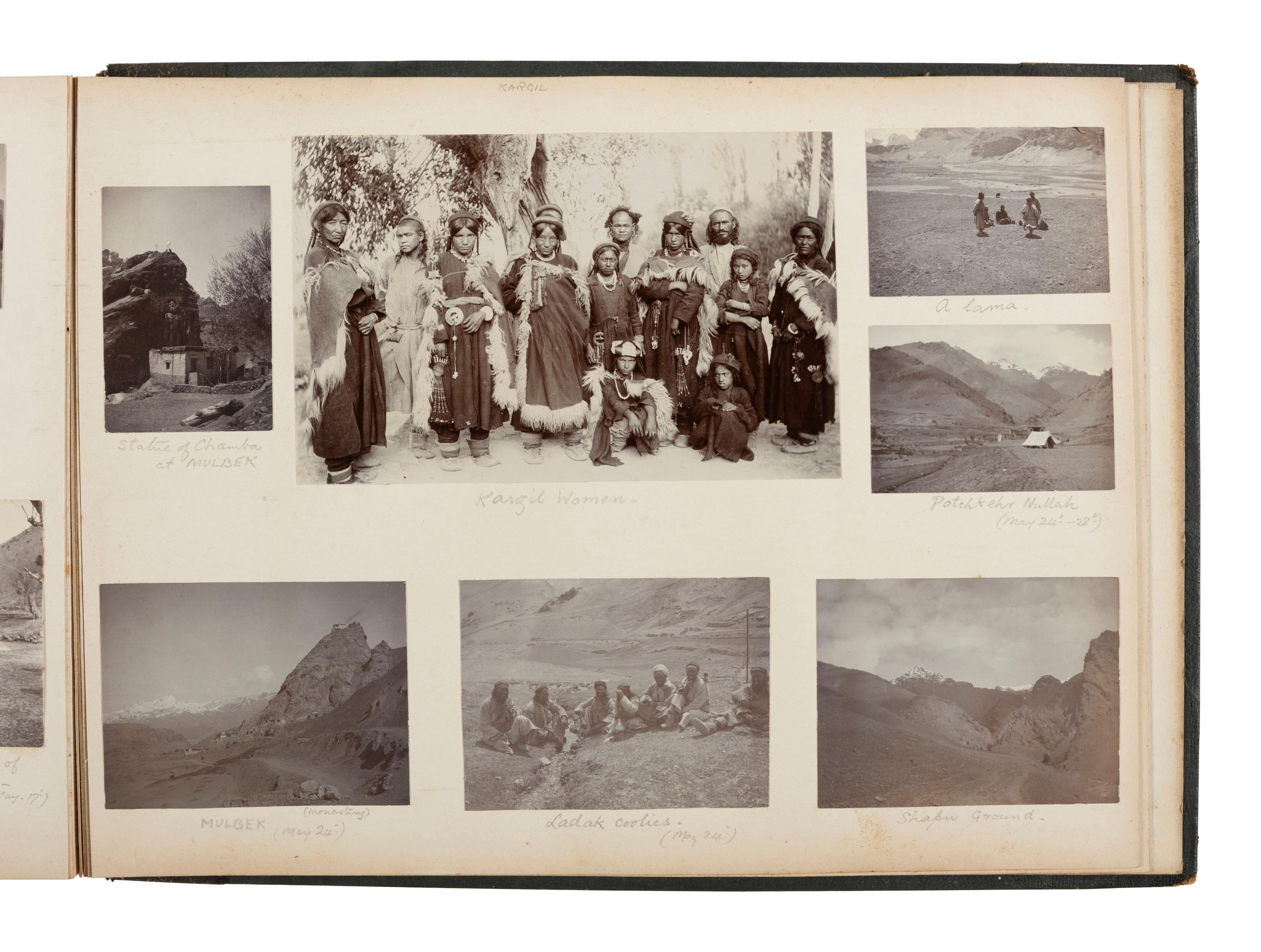 [EARLY PHOTOGRAPHY]. 3 late 19th-early 20th century albums documenting travels abroad, incl. India.