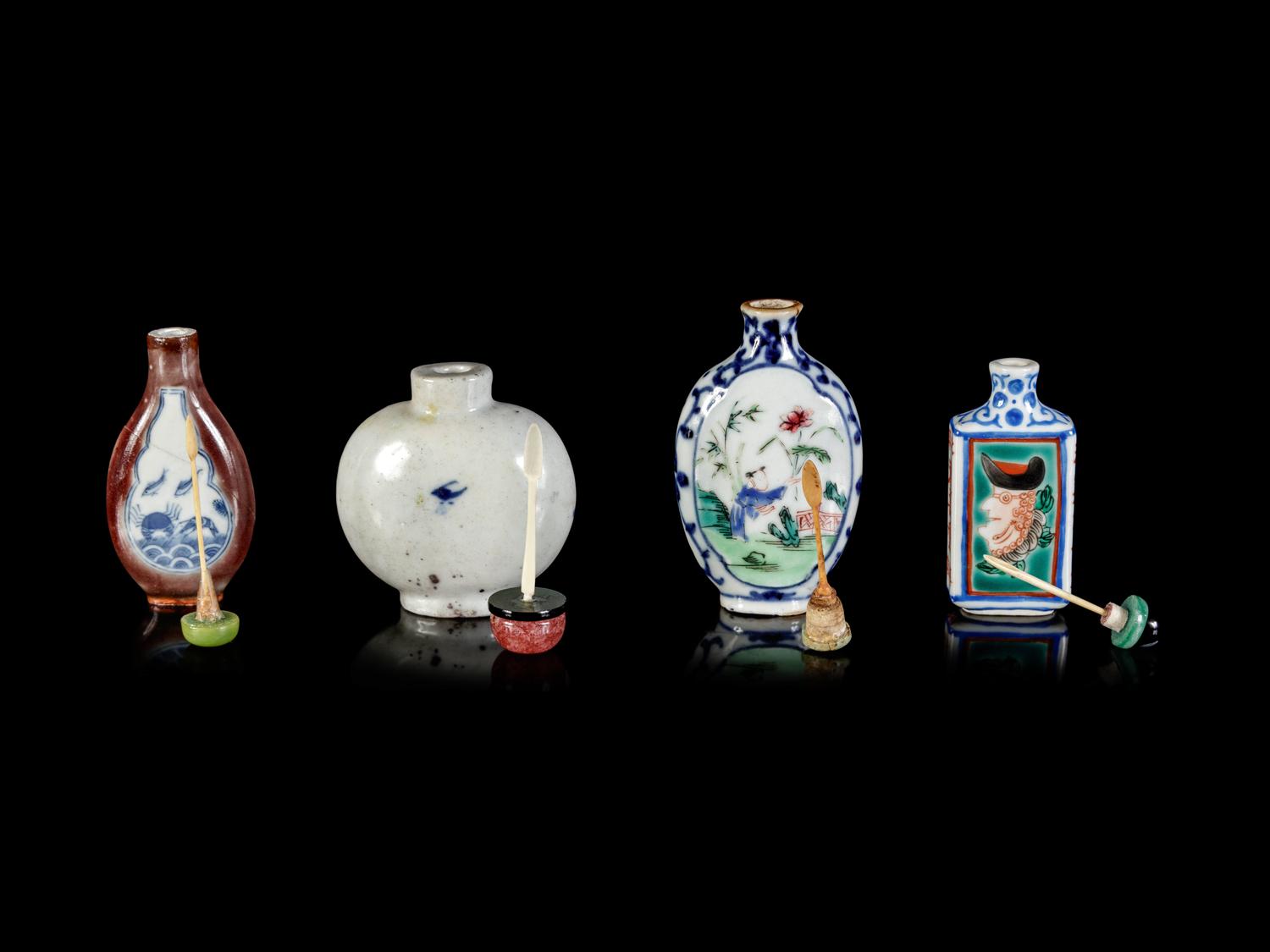 Four Chinese Porcelain Bottles