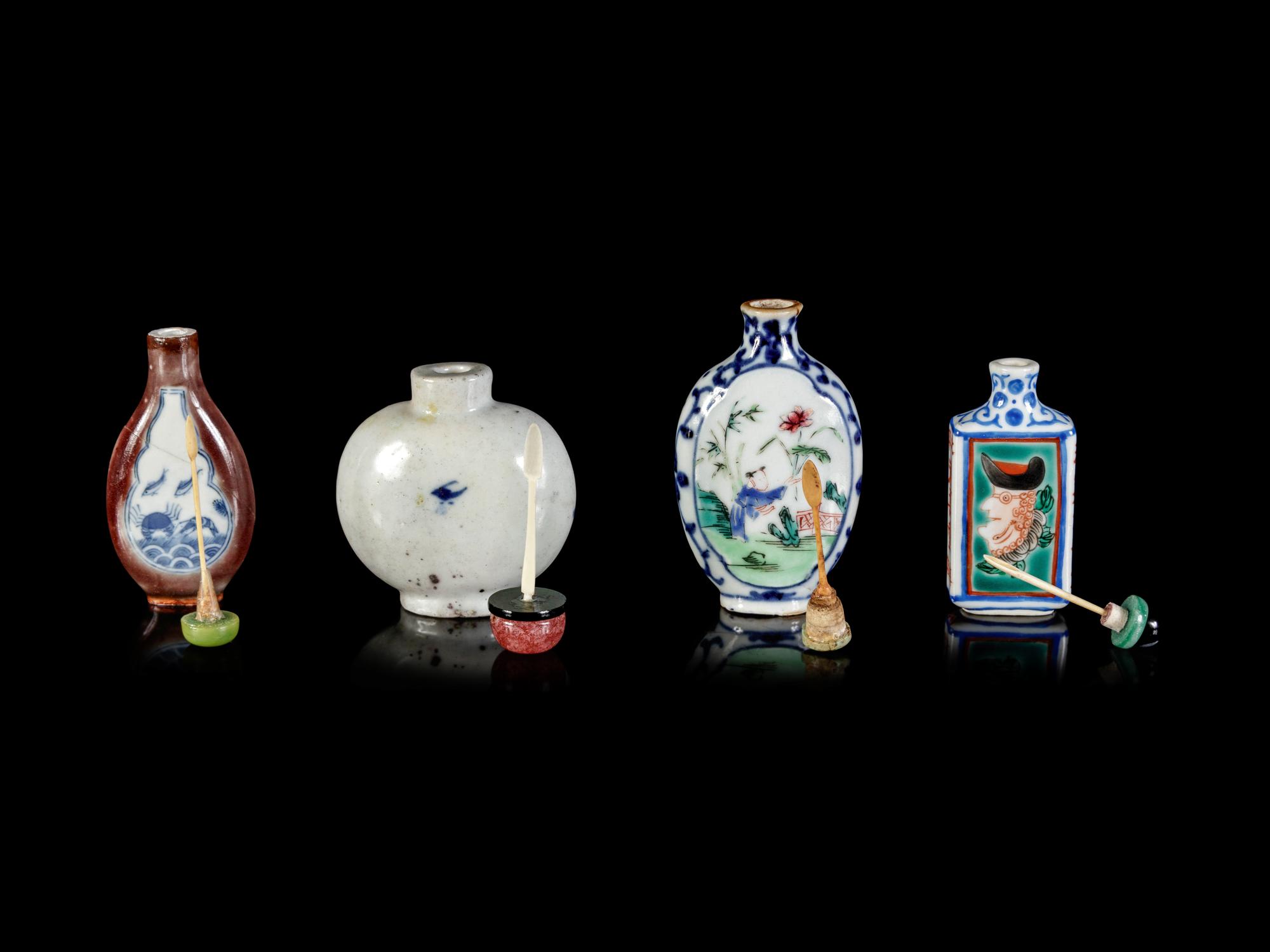 Four Chinese Porcelain Bottles