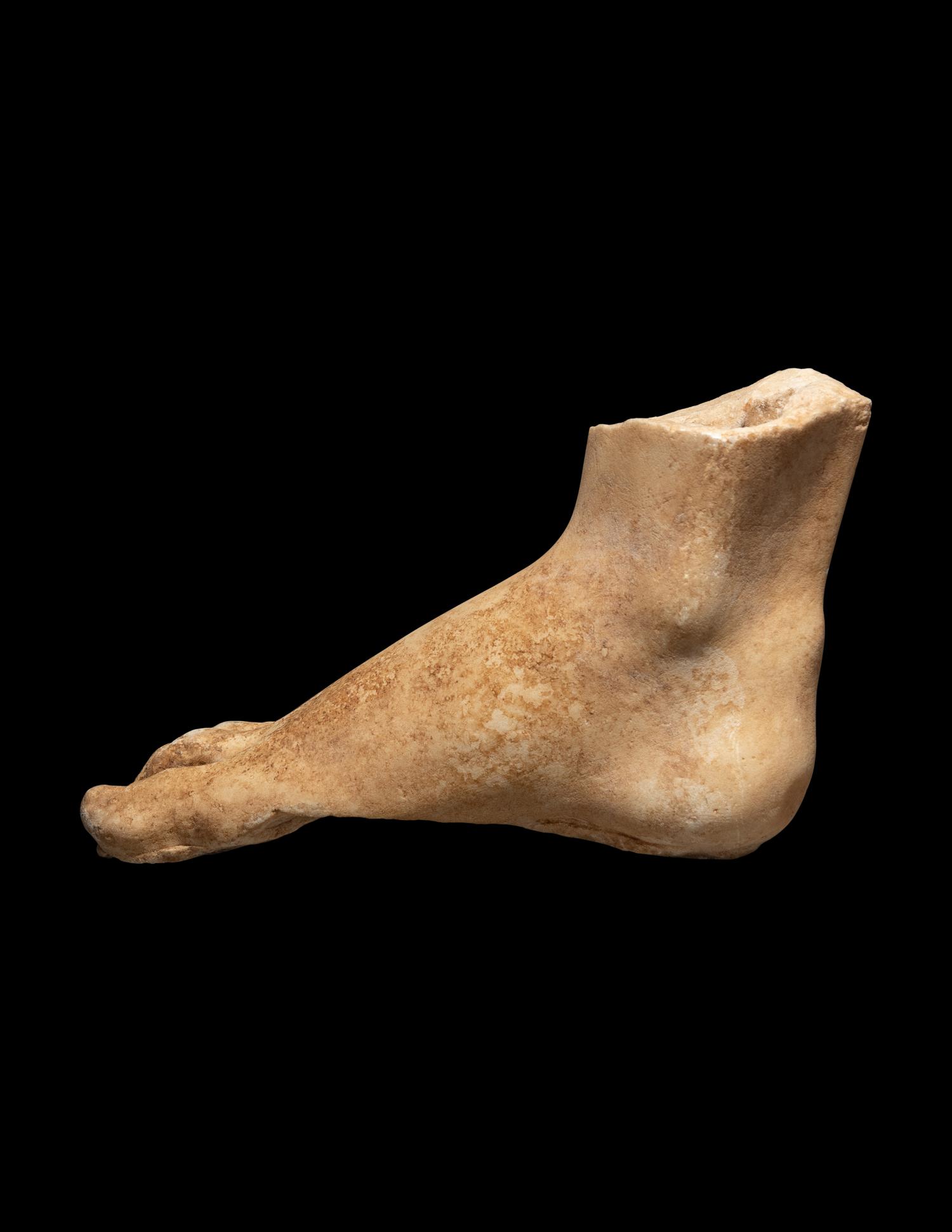 A Roman Marble Right Foot From a Statue