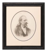 [WILD WEST SHOWS]. Buffalo Bill Cody Portrait by Harry Tuite, ca 1880s.