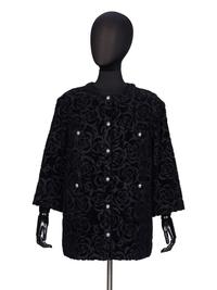 Chanel, Black Cut Terrycloth Jacket
