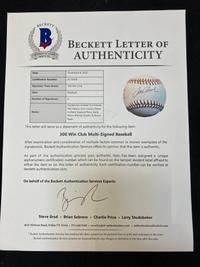 A 300 Win Club Signed Autograph Limited Edition Baseball - Eight Signatures (Beckett Authentication Services Letter),