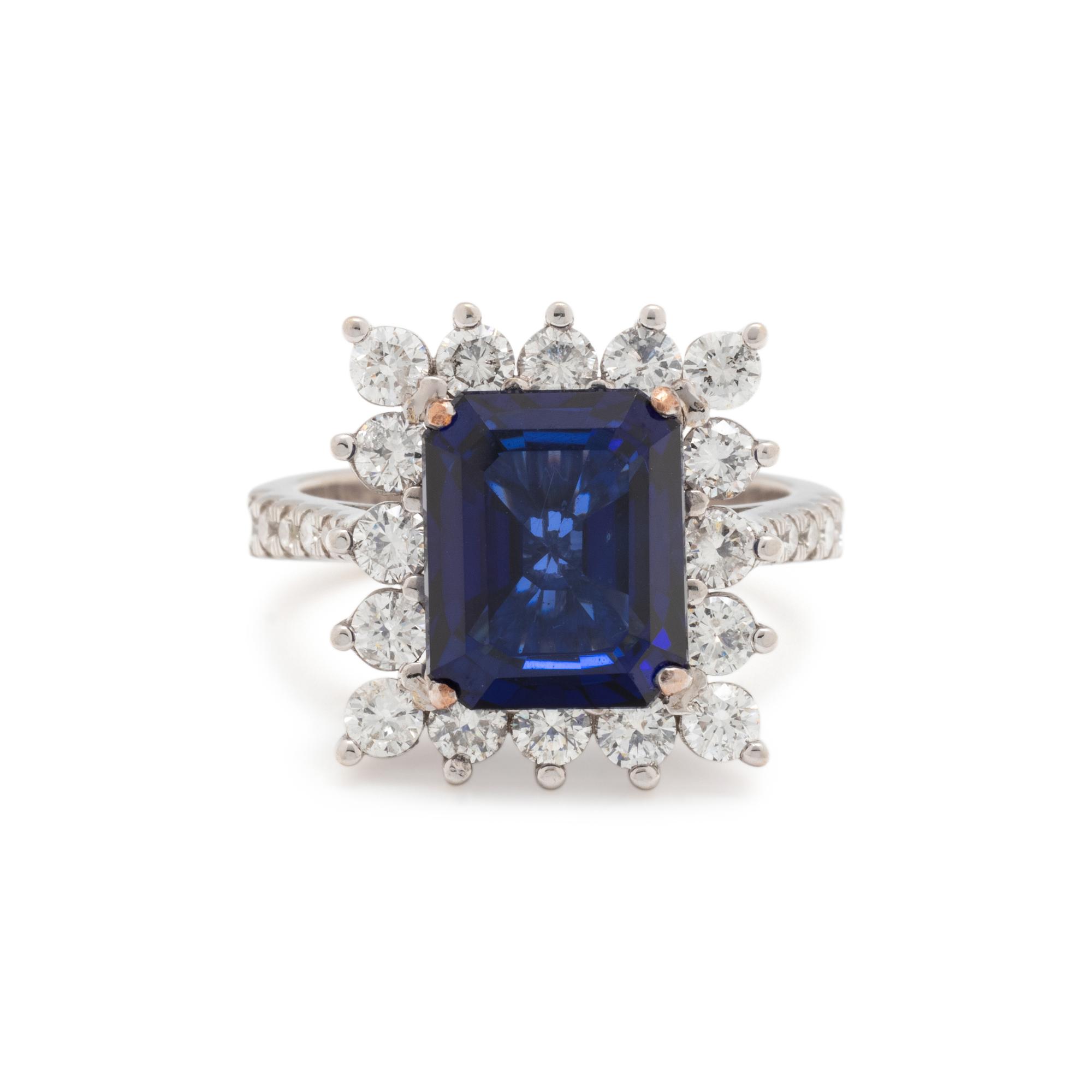 SAPPHIRE AND DIAMOND RING