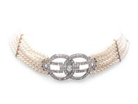 EDWARDIAN, DIAMOND CHOKER NECKLACE