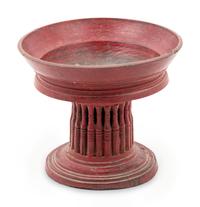 A Burmese Red Lacquer Stand