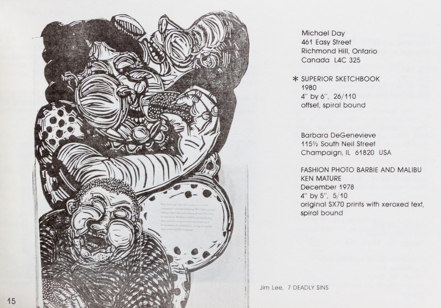 (ARTISTS BOOKS, CATALOGUES) A group of eight exhibition and sale catalogues for artists books.
