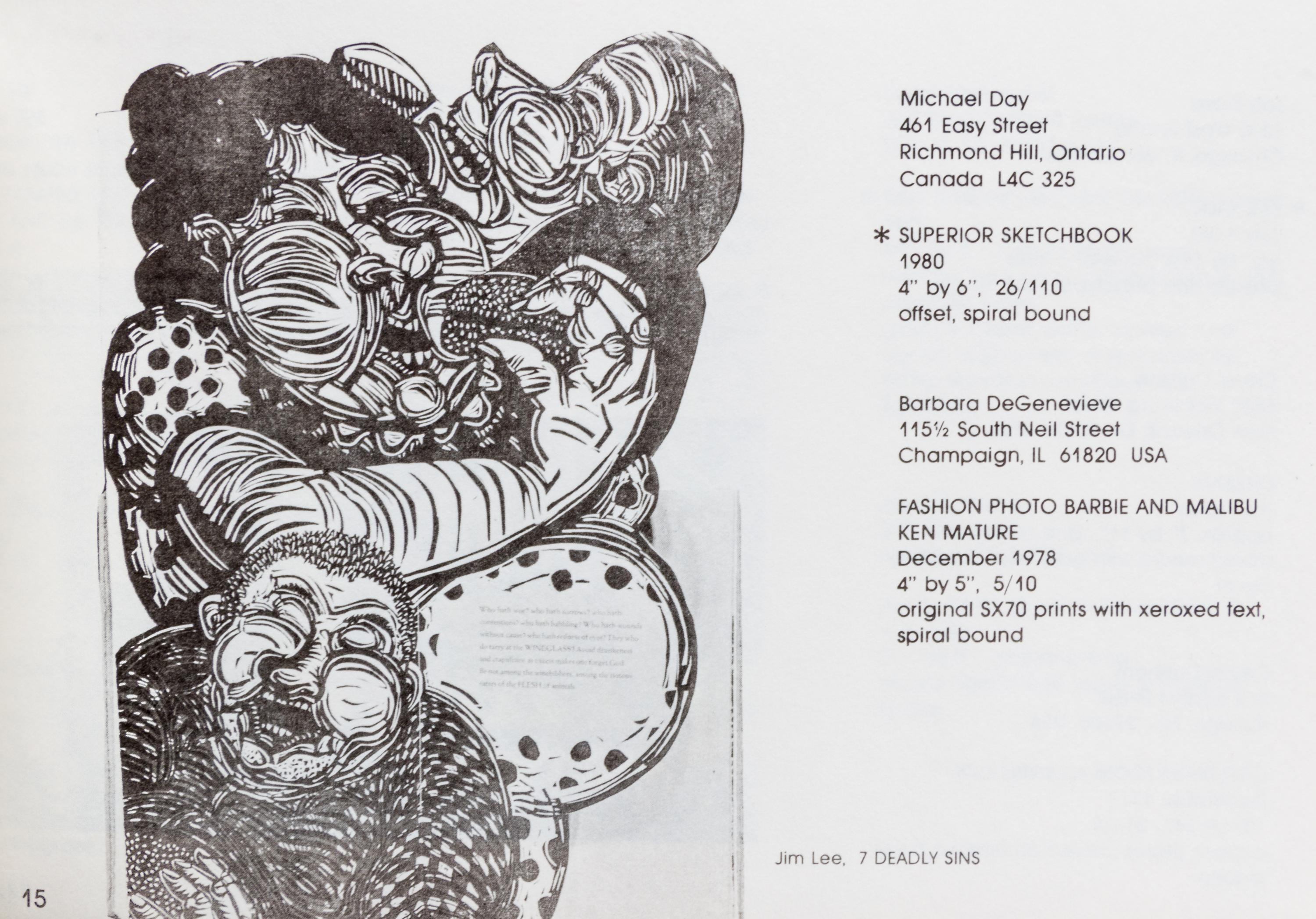 (ARTISTS BOOKS, CATALOGUES) A group of eight exhibition and sale catalogues for artists books.
