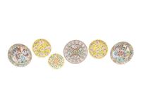 Six Chinese Famille Rose Porcelain Plates