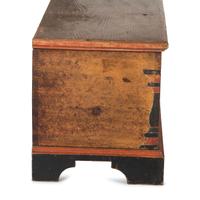 A Chippendale Grain and Polychrome Paint Decorated Pine Blanket Chest