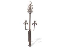 A Wrought Iron Fireplace Trammel, French, 18th Century