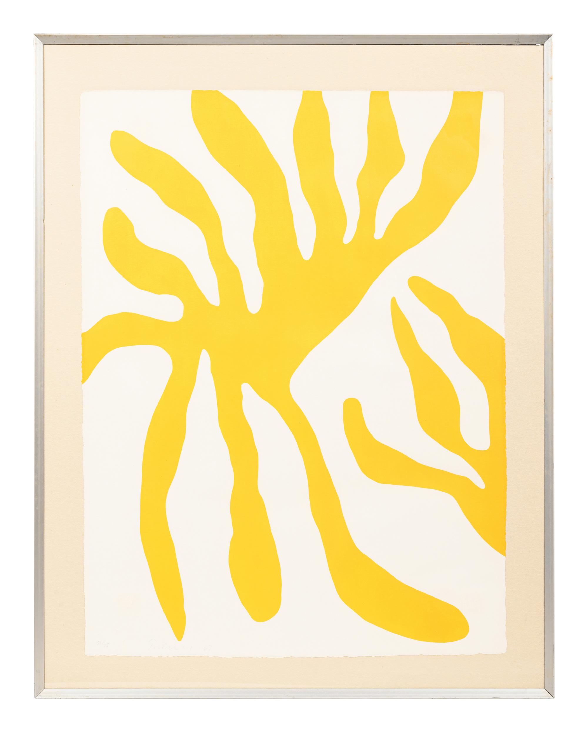 Leaves, Red and Yellow Leaf Form (A Pair of Prints)