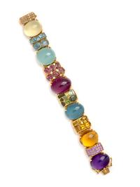 YELLOW GOLD AND MULTIGEM BRACELET