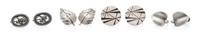 A Collection of Sterling Silver Earclips, 23.00 dwts.