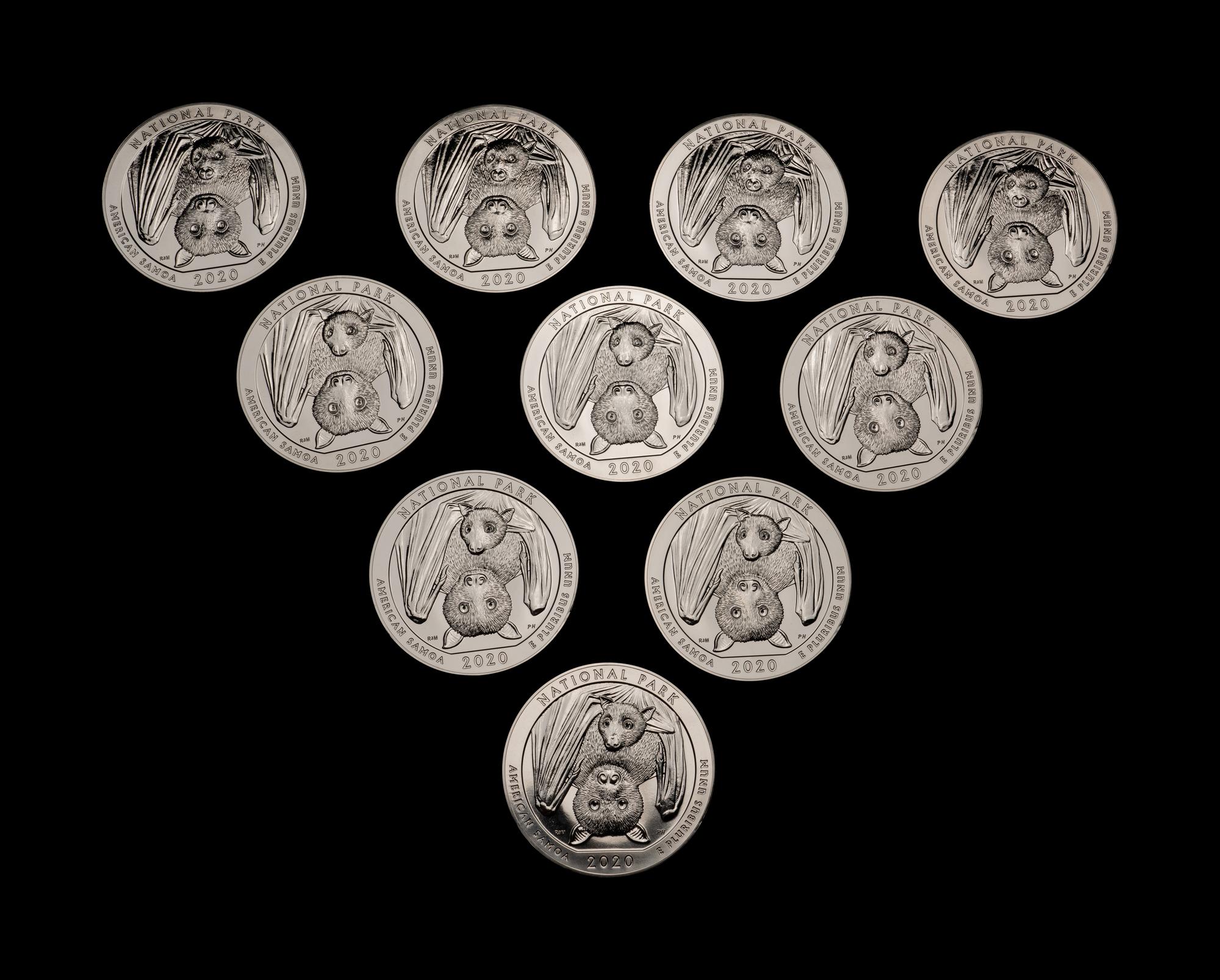 A Large Collection of Eighty-Eight US-Mint Issued America the Beautiful 5 oz. Silver Rounds