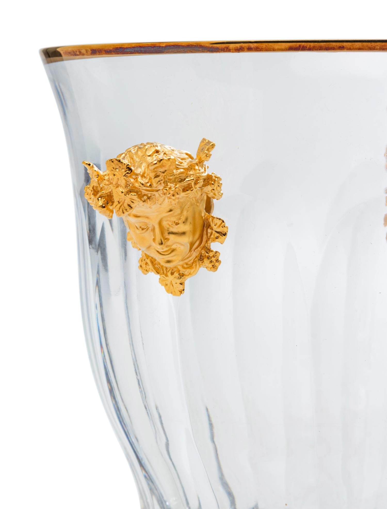 A Tatiana Fabergé Gilt Bronze Mounted Glass Wine Cooler