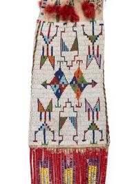 Sioux Beaded Hide Tobacco Bag