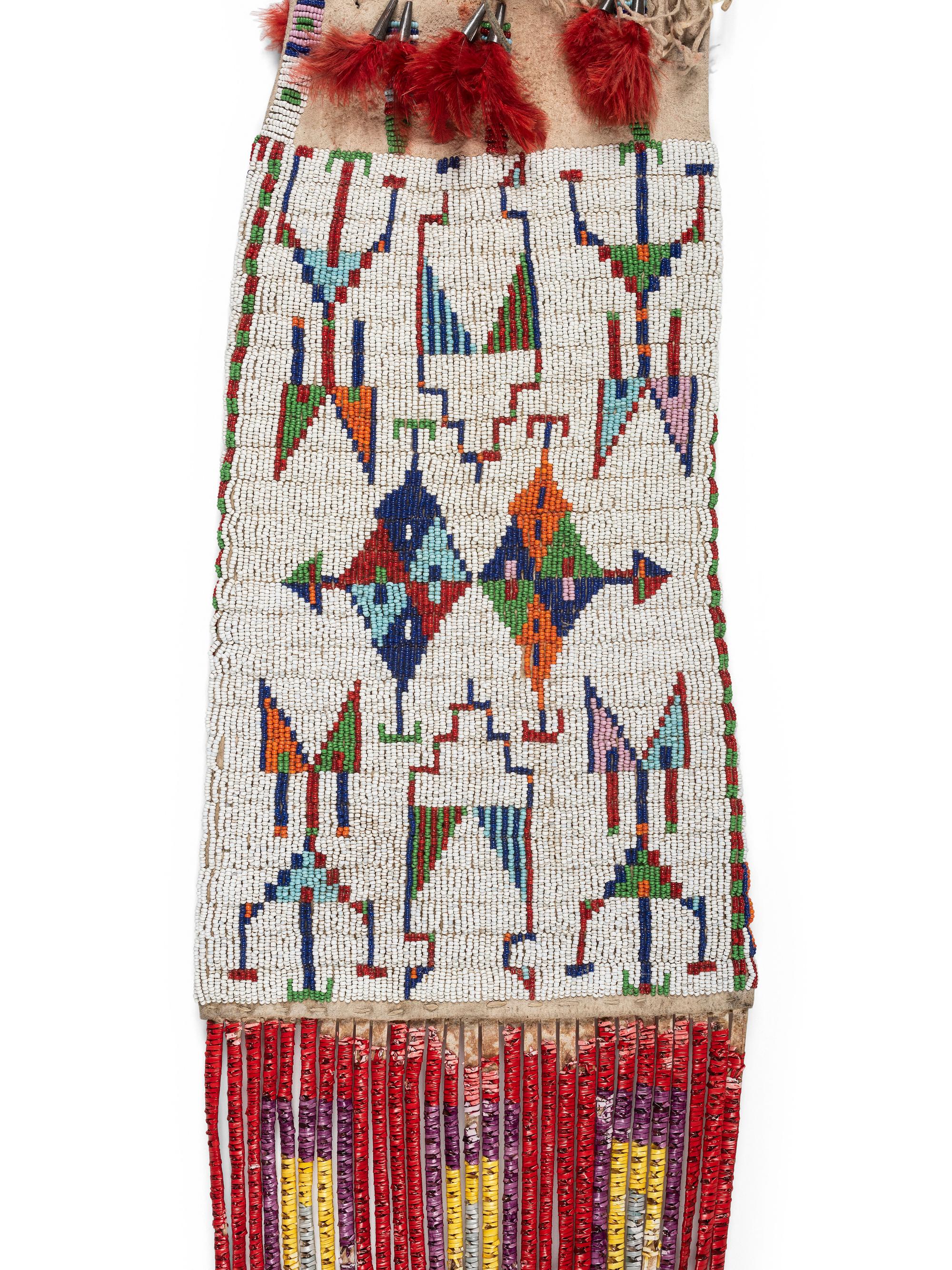 Sioux Beaded Hide Tobacco Bag