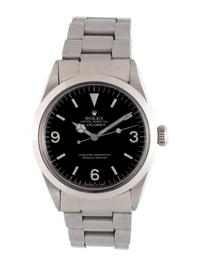 ROLEX, REF. 1016 STAINLESS STEEL 'EXPLORER FROG'S FOOT' WRISTWATCH, CIRCA 1965