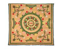 An Appliqued and Pieced Cotton Quilt, Dated "1858" and Initialed, "A G."