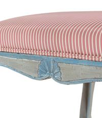 A Régence Provincial Blue-Painted Stool