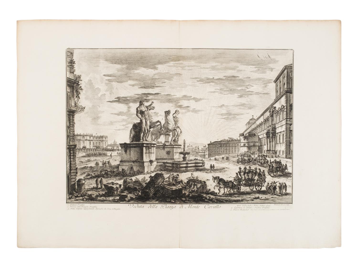 [Prints] Piranesi, Giovanni Battista. Group of 12 Etchings — 1) Veduta dell'atrio del portico