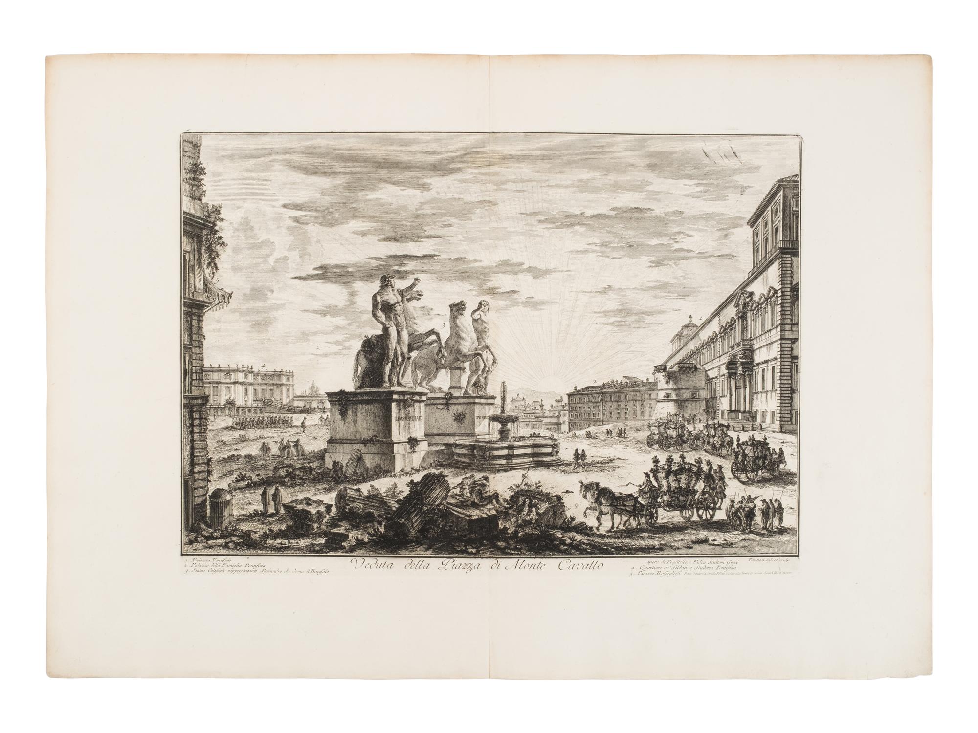 [Prints] Piranesi, Giovanni Battista. Group of 12 Etchings — 1) Veduta dell'atrio del portico