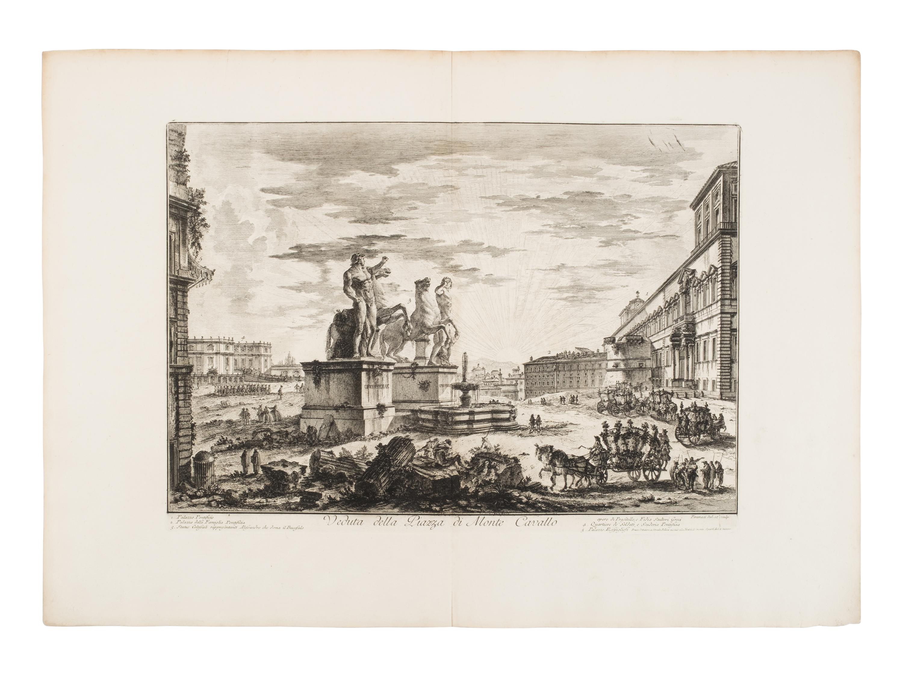 [Prints] Piranesi, Giovanni Battista. Group of 12 Etchings — 1) Veduta dell'atrio del portico