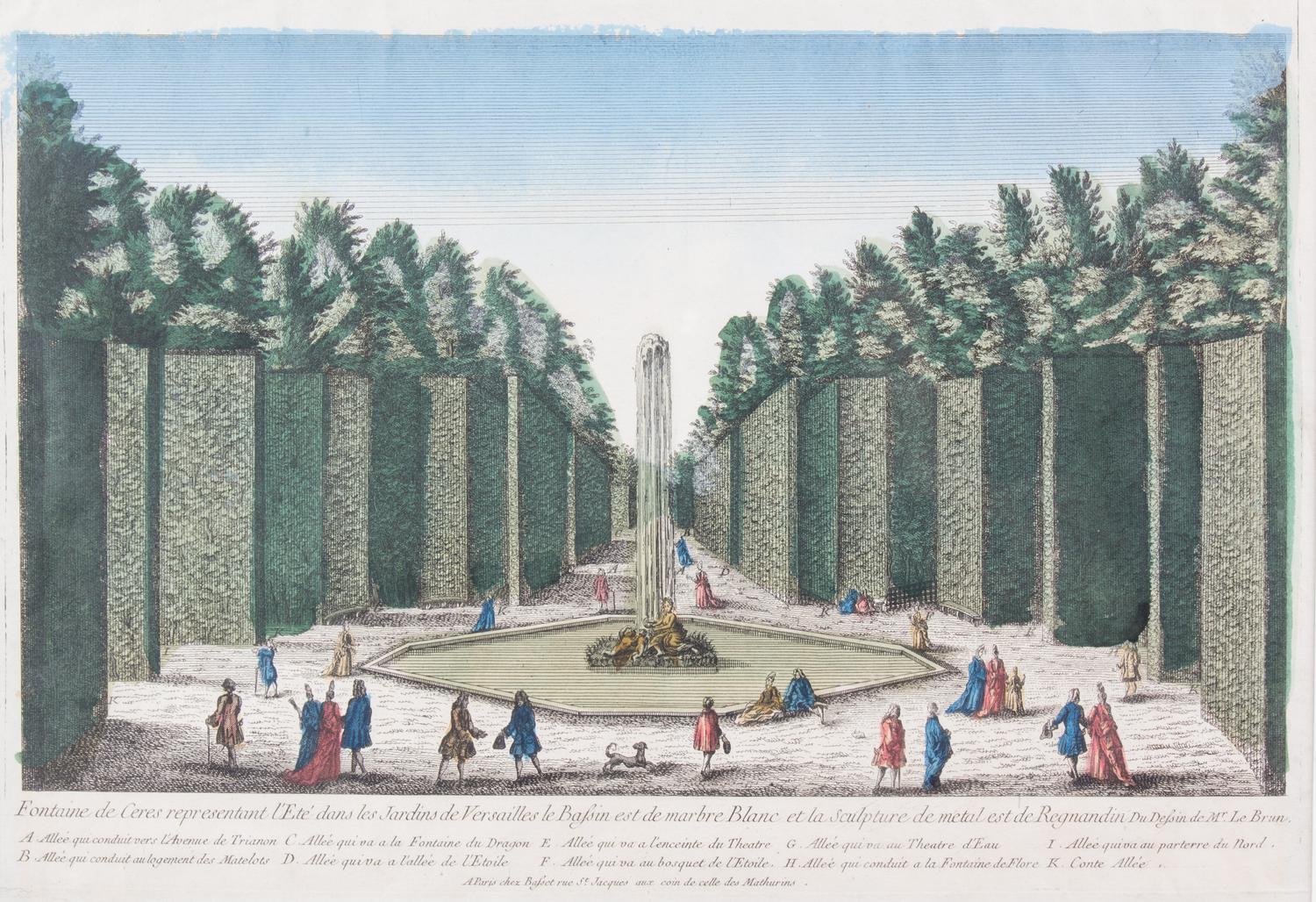 A French Handcolored Engraving 11 x 15 3/4 inches. — 18TH CENTURY