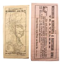 [TRANSPORTATION]. Broadsides advertising new railroad routes for travelling westward, comprising: