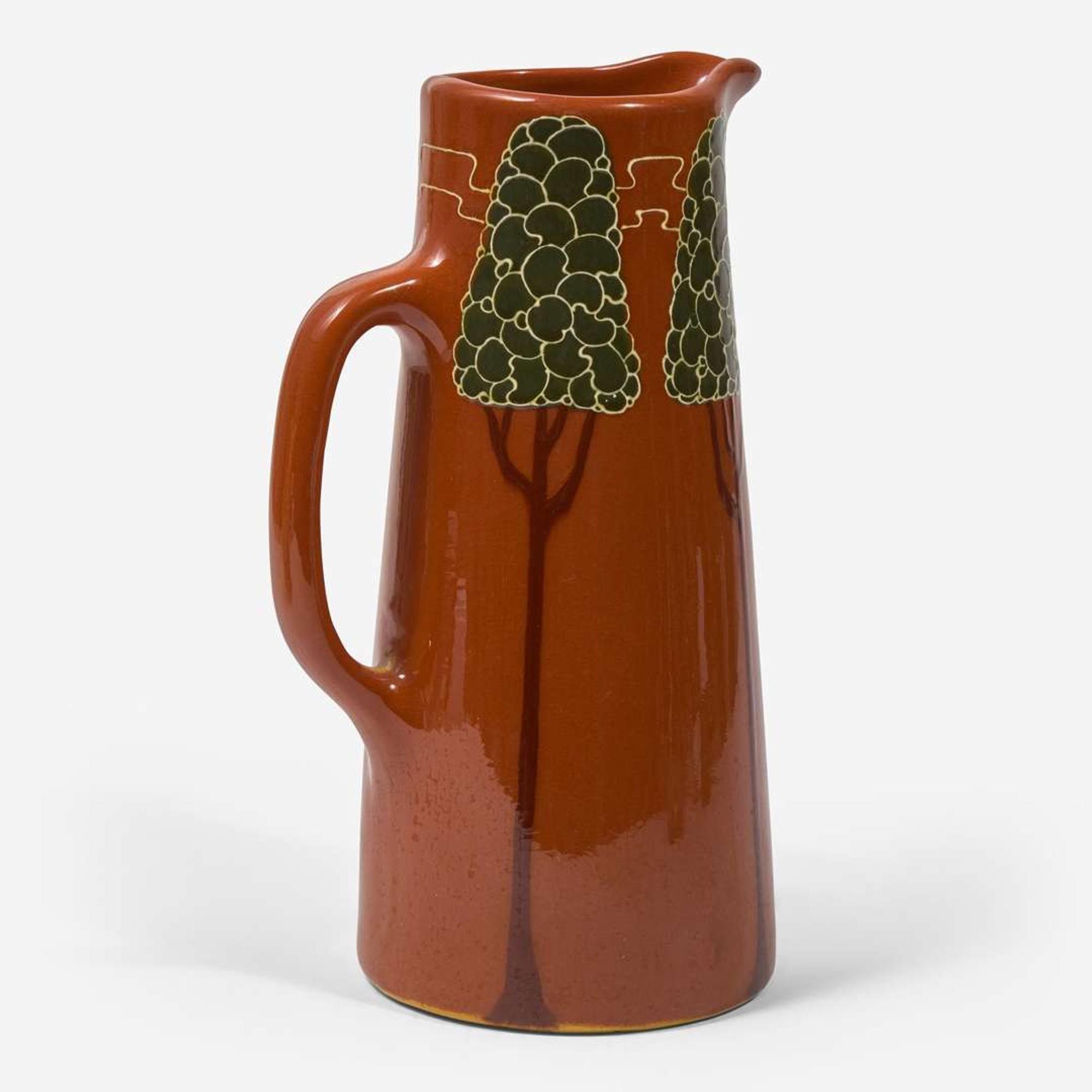 Frederick Hurten Rhead (British-American, 1880-1942) and Attributed Three Faience Vessels, USA, circa 1903
