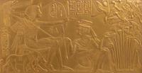 A Wedgwood Gilt Black Basalt Egyptian Plaque