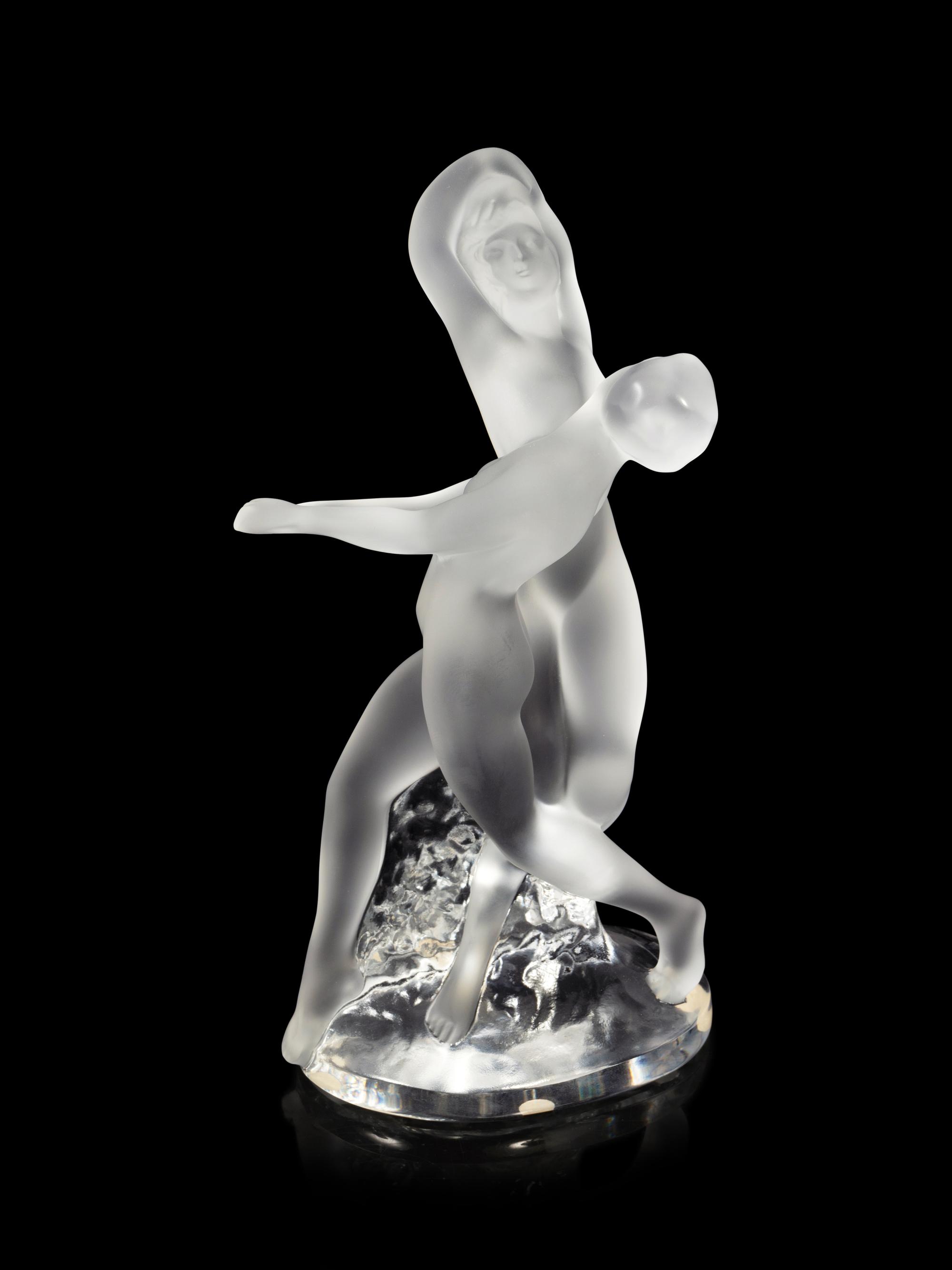 A Lalique Deux Danseuses Figural Group
