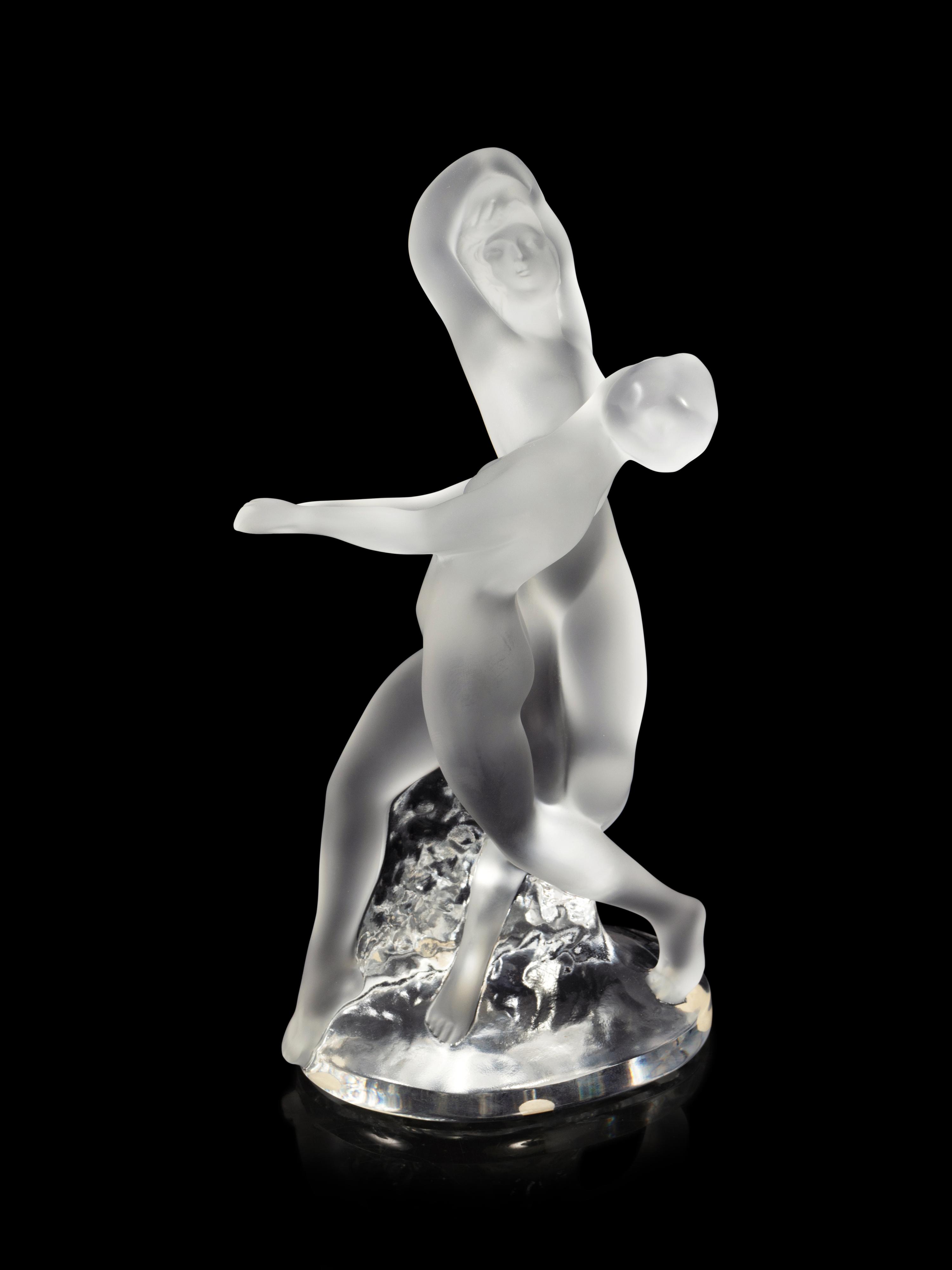 A Lalique Deux Danseuses Figural Group
