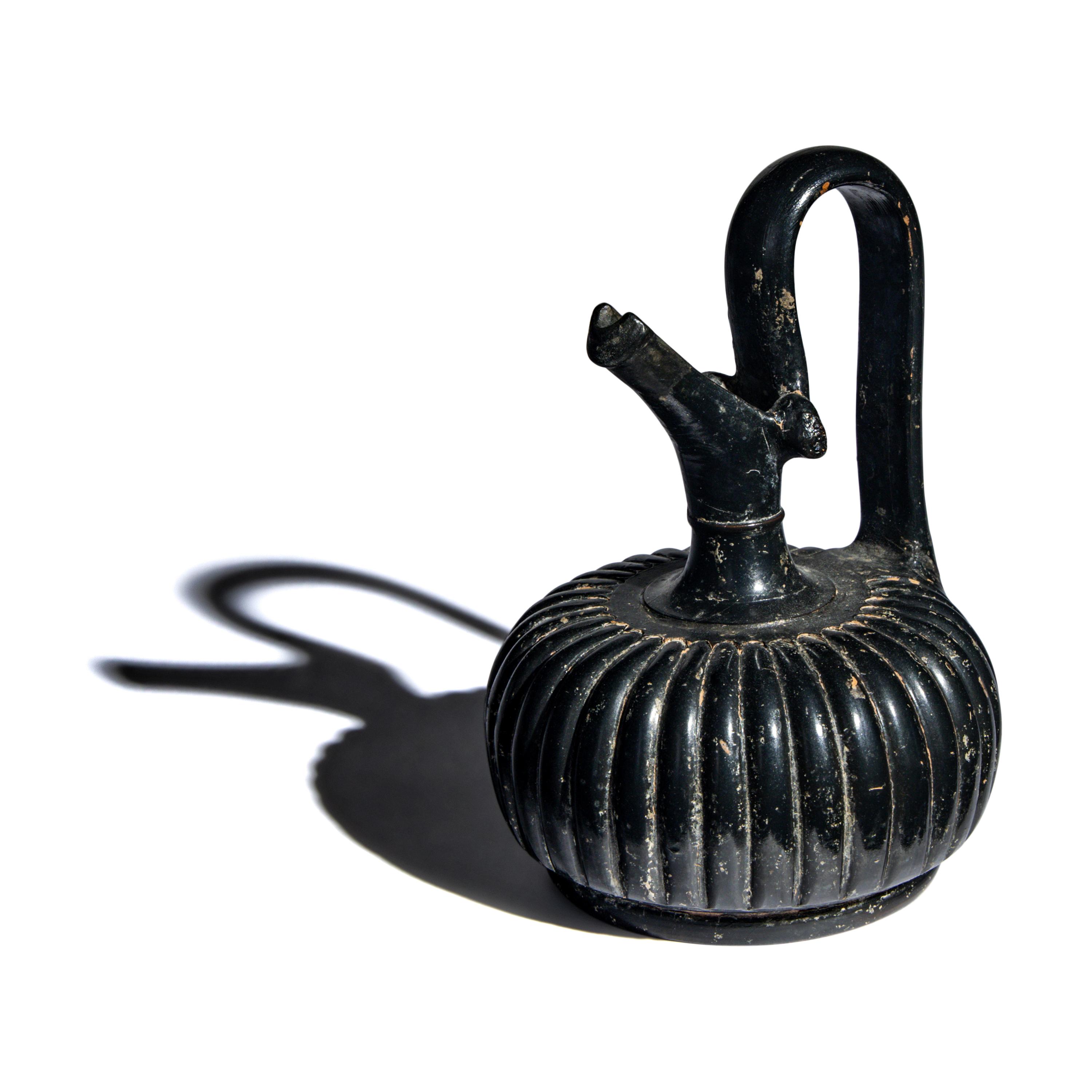 An Apulian Black-Glazed Epichysis