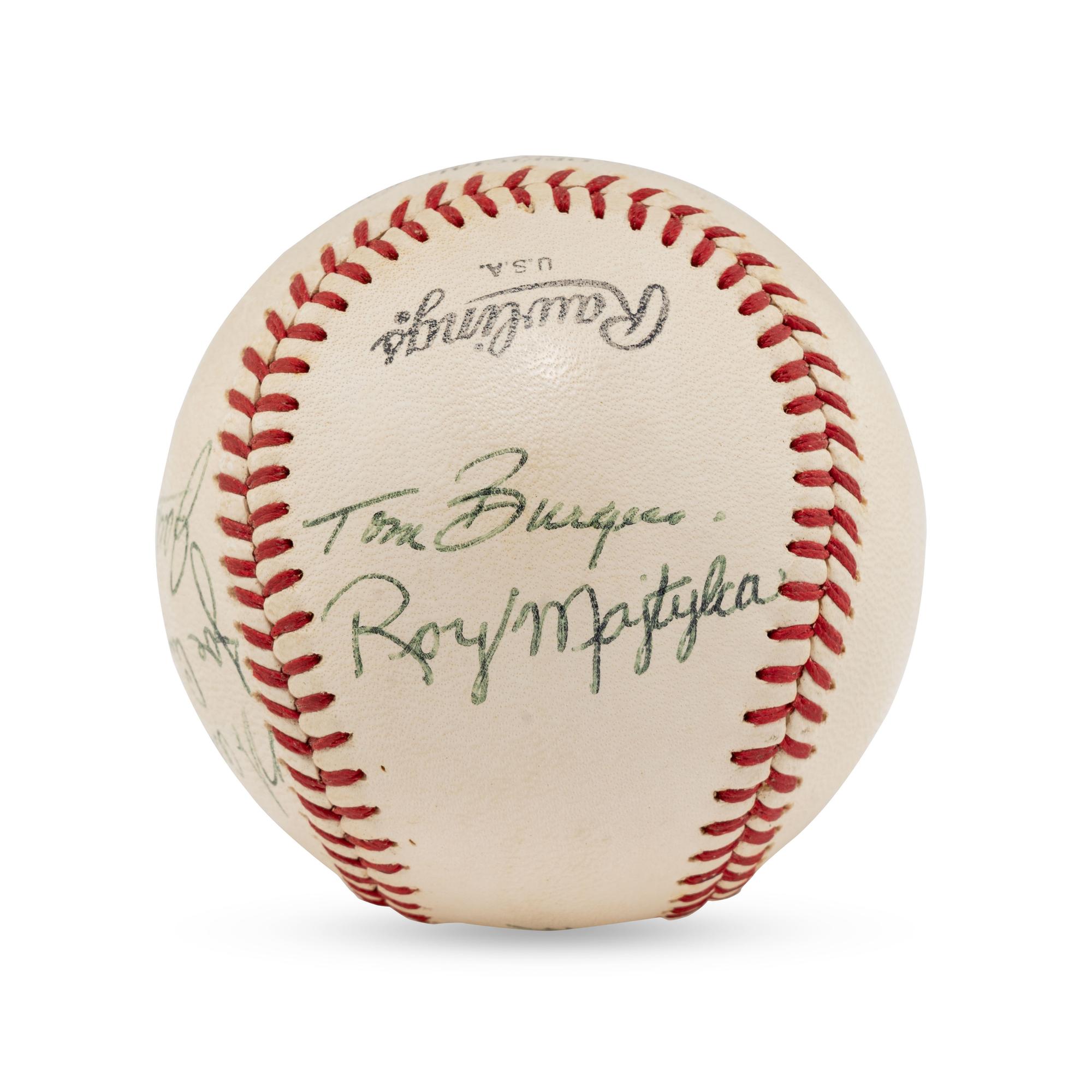 A Multi Signed Autograph Baseball Featuring Joe Medwick and Notables (Beckett Authentication Services Letter of Authenticity)