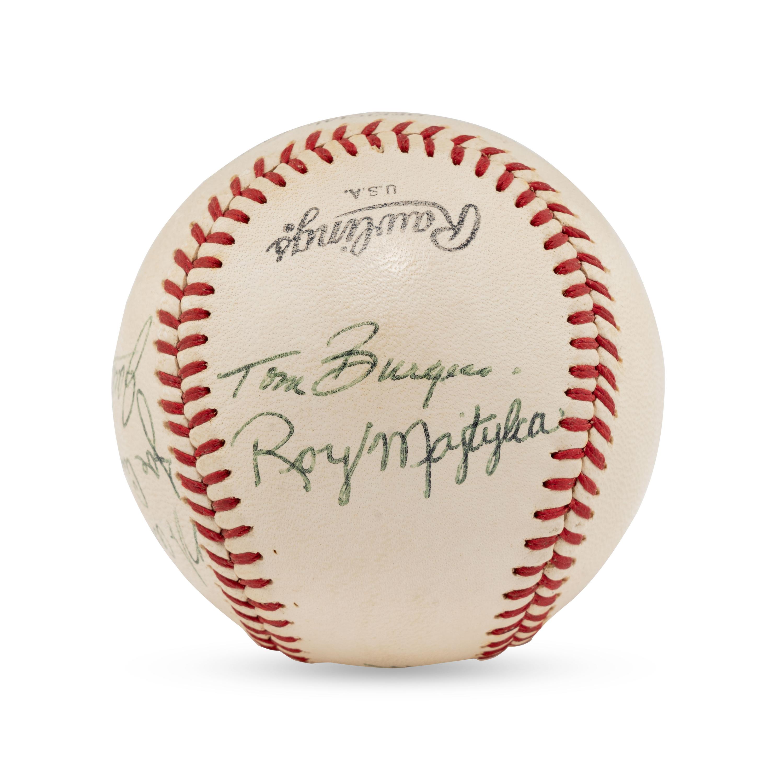A Multi Signed Autograph Baseball Featuring Joe Medwick and Notables (Beckett Authentication Services Letter of Authenticity)