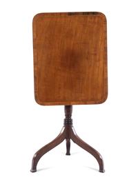 A George III Style Mahogany Tilt-Top Tea Table