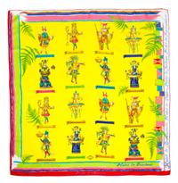 A Gianni Versace Silk Atelier Print Scarf, 34" x 34".