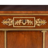 An Empire Style Gilt Bronze Mounted Mahogany Side Cabinet