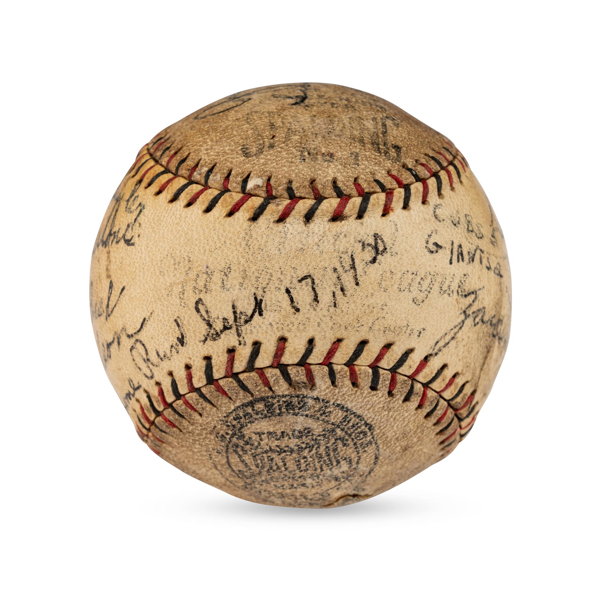 A 1930 Chicago Cubs Team Signed Autograph Baseball Featuring Kiki Cuyler and Hack Wilson (Beckett Authentication Services)