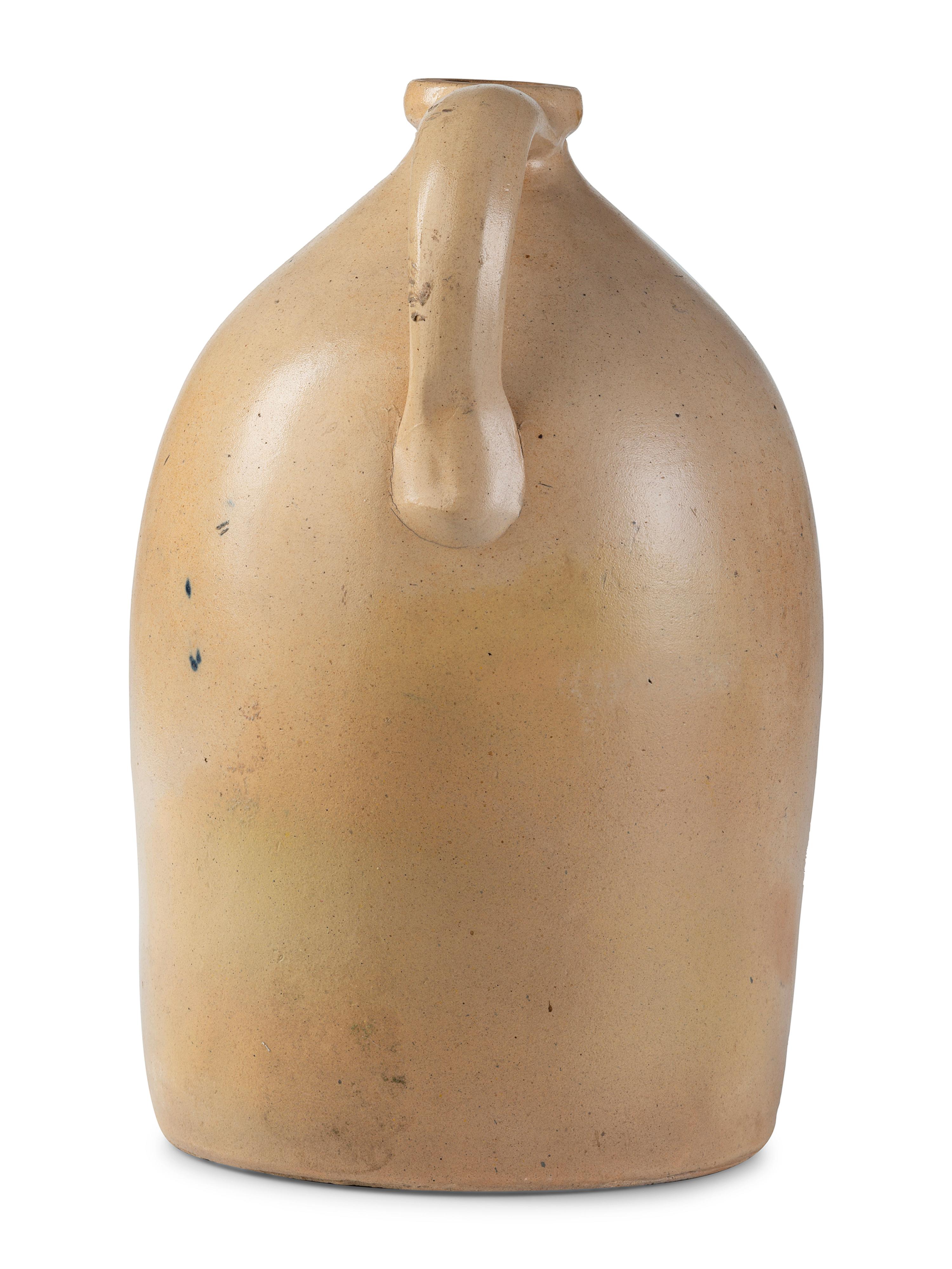 A J&E Norton Cobalt Decorated Stoneware Three-Gallon Jug