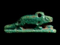 An Egyptian Faience Ichneumon Amulet
