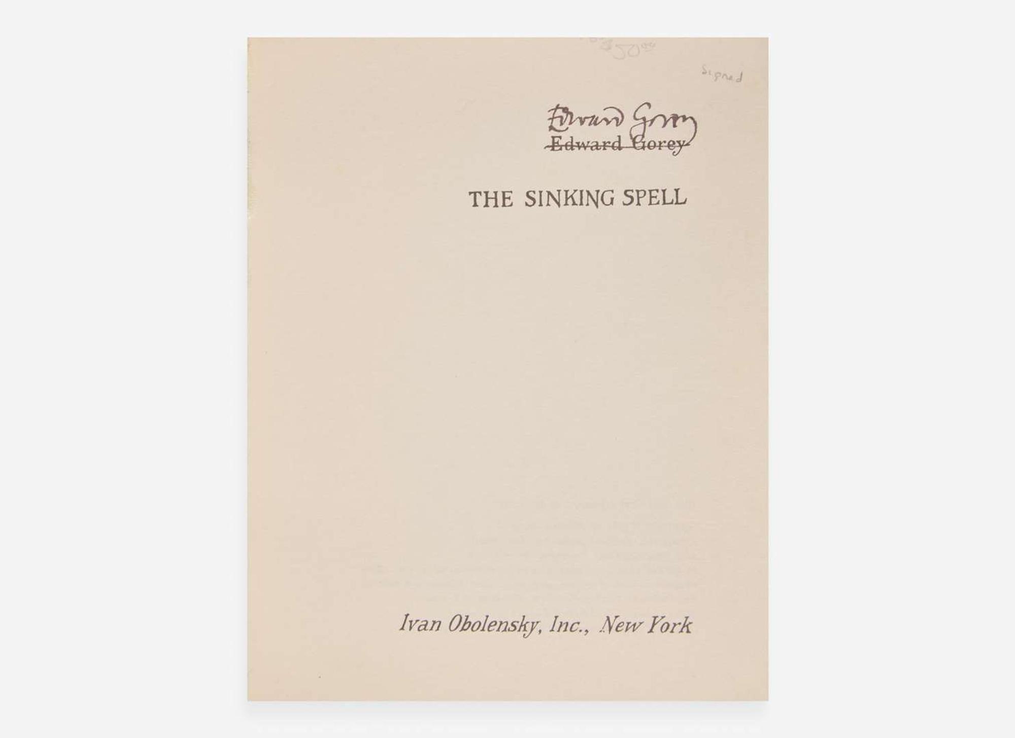 [Children's & Illustrated] Gorey, Edward: Group of 9 Early Titles, 1954-1968
