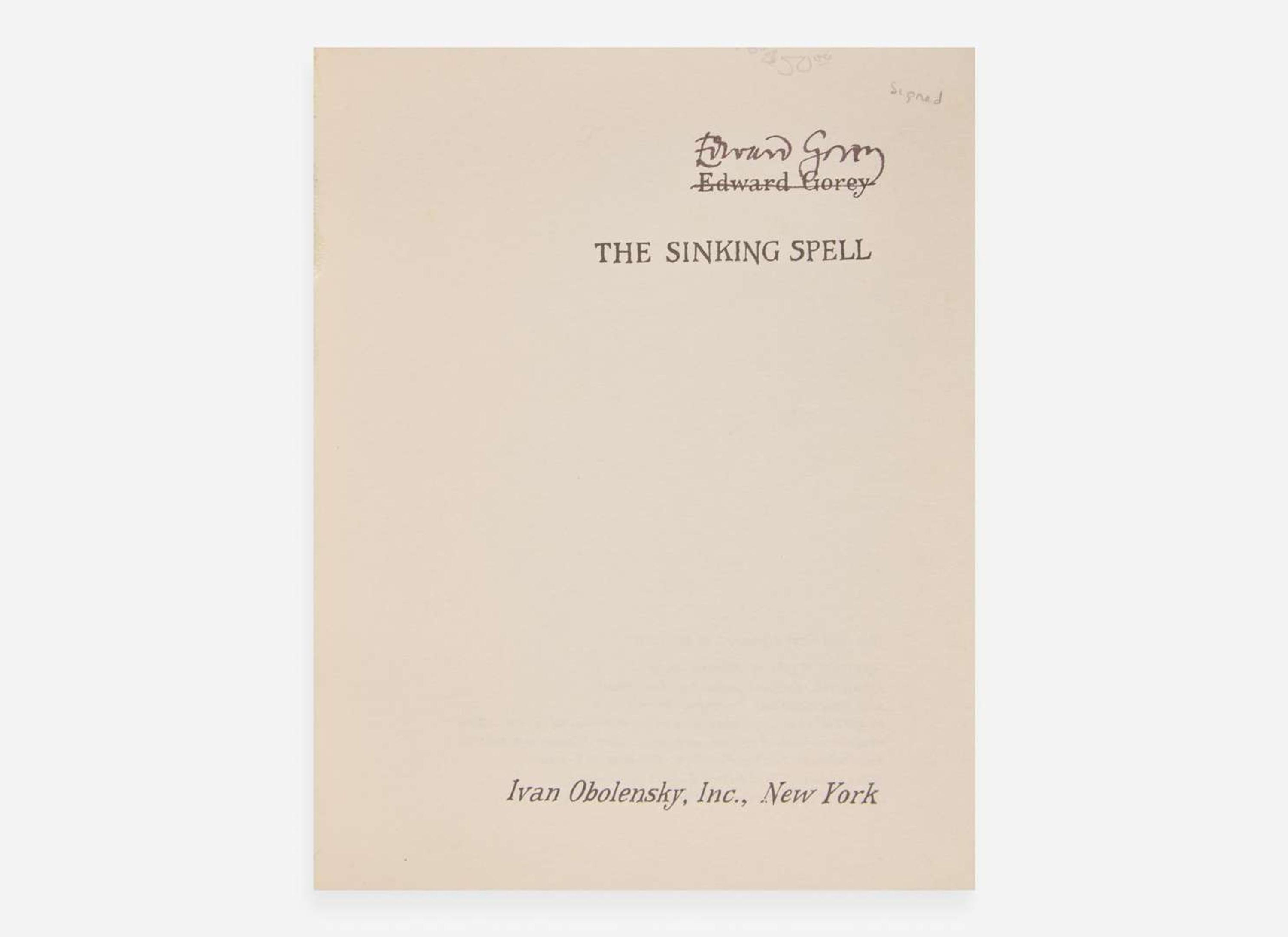 [Children's & Illustrated] Gorey, Edward: Group of 9 Early Titles, 1954-1968