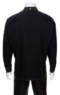 A Gianni Versace Black Cotton Western Shirt, Size 52.