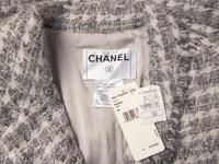 Chanel, Grey Fantasy Tweed Double Breasted Coat