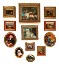 A Group of Twelve Dog Paintings